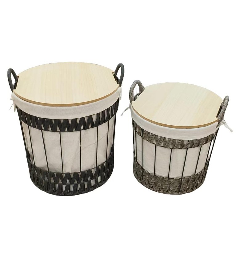 High quality 2 in 1 wooden table /storage  Size : 60cm * 45cm - - 45cm * 35cm - image