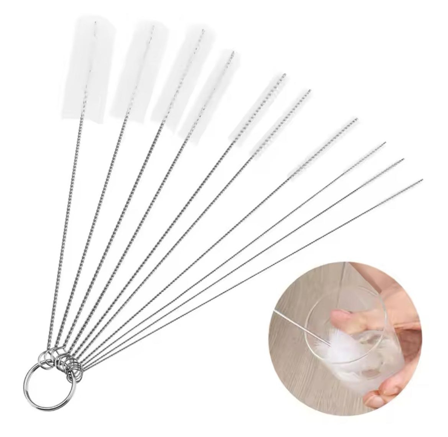 10 Piece Drinking Straw Cleaning Brushes Set image