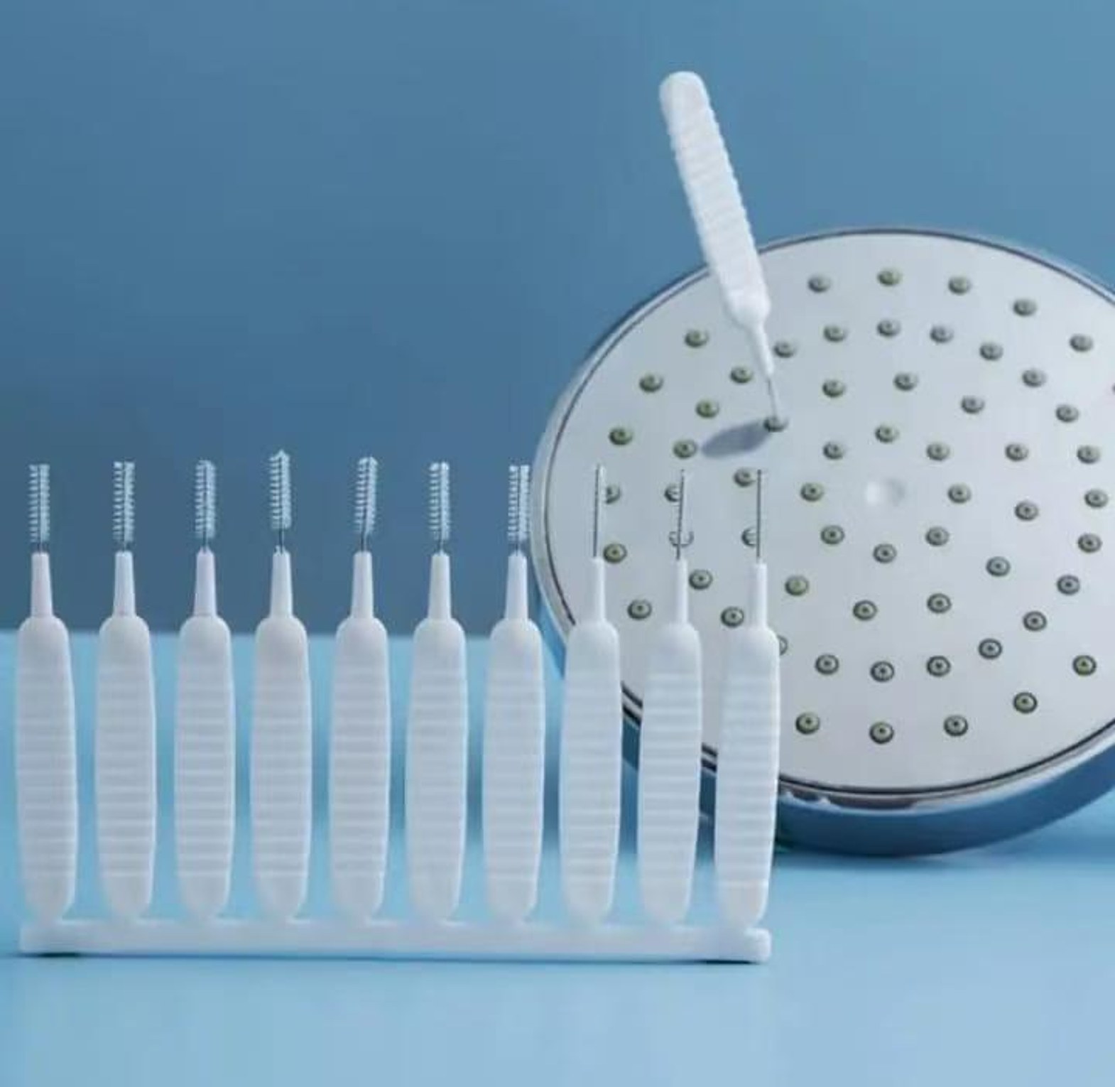 Multifunctional Shower Head Cleaning Brush Set, 10 PCS image